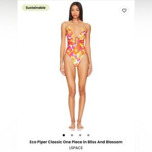 Floral one piece bathing suit